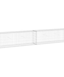 vidaXL Schanskorfmuur met deksels 300x30x50 cm gegalvaniseerd staal