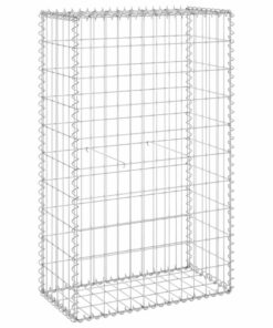 vidaXL Schanskorfmuur met deksels 60x30x100 cm gegalvaniseerd staal