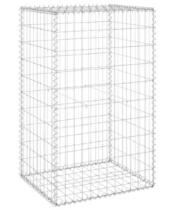 vidaXL Schanskorfmuur met deksels 60x50x150 cm gegalvaniseerd staal