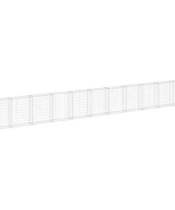 vidaXL Schanskorfmuur met deksels 900x30x100 cm gegalvaniseerd staal