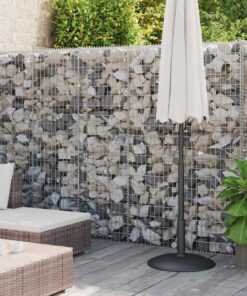 vidaXL Schanskorfmuur met deksels 900x30x200 cm gegalvaniseerd staal