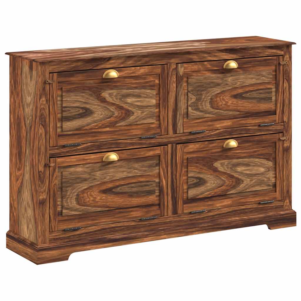 vidaXL Schoenenkast 140x35x90 cm massief acaciahout