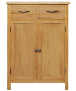 vidaXL Schoenenkast 76x37x105 cm massief eikenhout