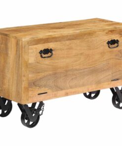 vidaXL Schoenenkast 86x35x55 cm massief mangohout