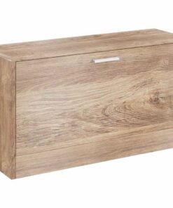 vidaXL Schoenenopbergbank 80x24x45 cm eikenkleurig