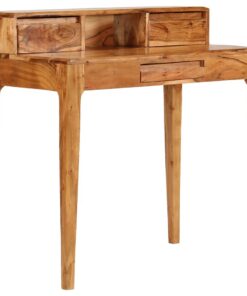 vidaXL Schrijftafel met lades 88x50x90 cm massief hout