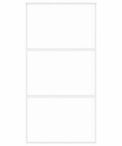 5x205 cm gehard glas en aluminium wit