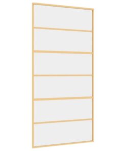 5x205 cm helder ESG-glas en aluminium goudkleur