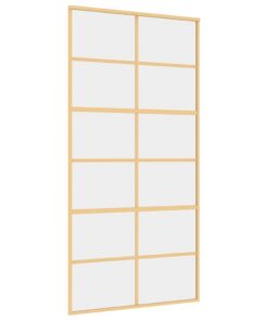 5x205 cm helder ESG-glas en aluminium goudkleur