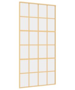 5x205 cm helder ESG-glas en aluminium goudkleur