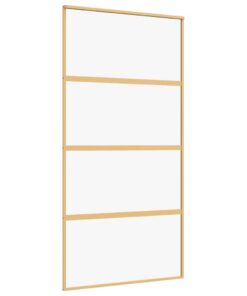 5x205 cm helder ESG-glas en aluminium goudkleur