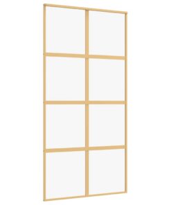 5x205 cm helder ESG-glas en aluminium goudkleur