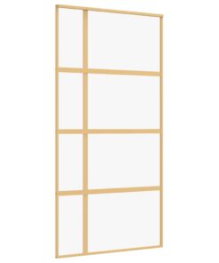 5x205 cm helder ESG-glas en aluminium goudkleur