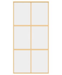 5x205 cm helder ESG-glas en aluminium goudkleur