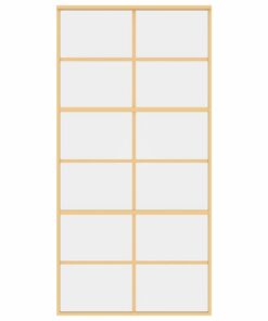 5x205 cm helder ESG-glas en aluminium goudkleur