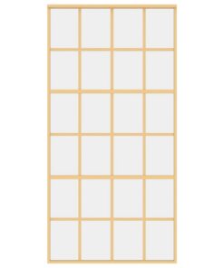 5x205 cm helder ESG-glas en aluminium goudkleur