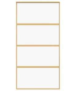 5x205 cm helder ESG-glas en aluminium goudkleur