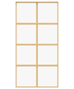 5x205 cm helder ESG-glas en aluminium goudkleur