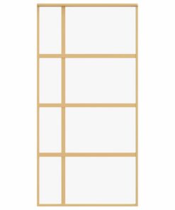 5x205 cm helder ESG-glas en aluminium goudkleur