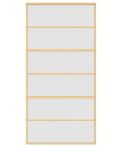 5x205 cm mat ESG-glas en aluminium goudkleurig