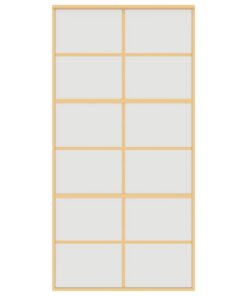 5x205 cm mat ESG-glas en aluminium goudkleurig