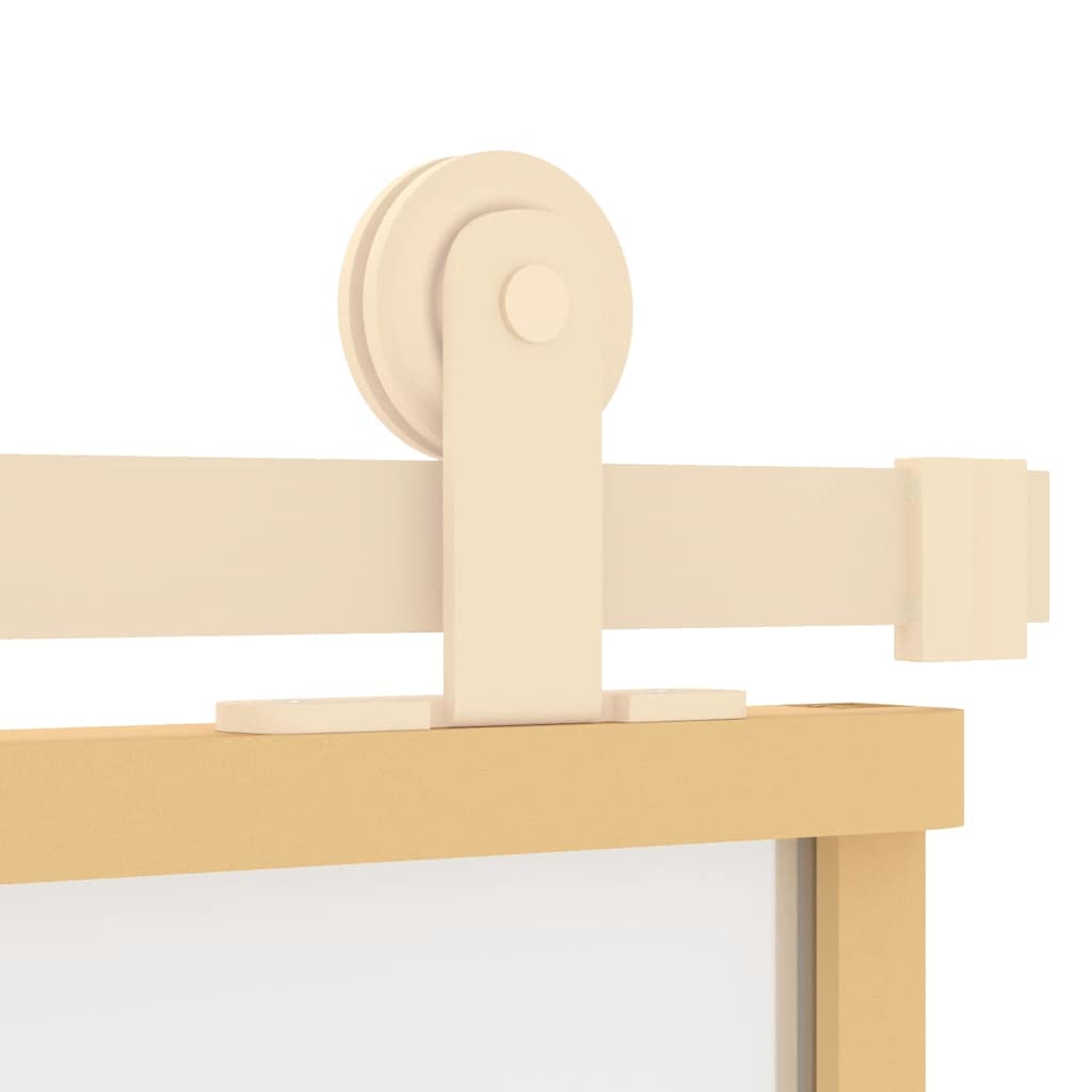 vidaXL Schuifdeur 102,5x205 cm mat ESG-glas en aluminium goudkleurig - Afbeelding 7