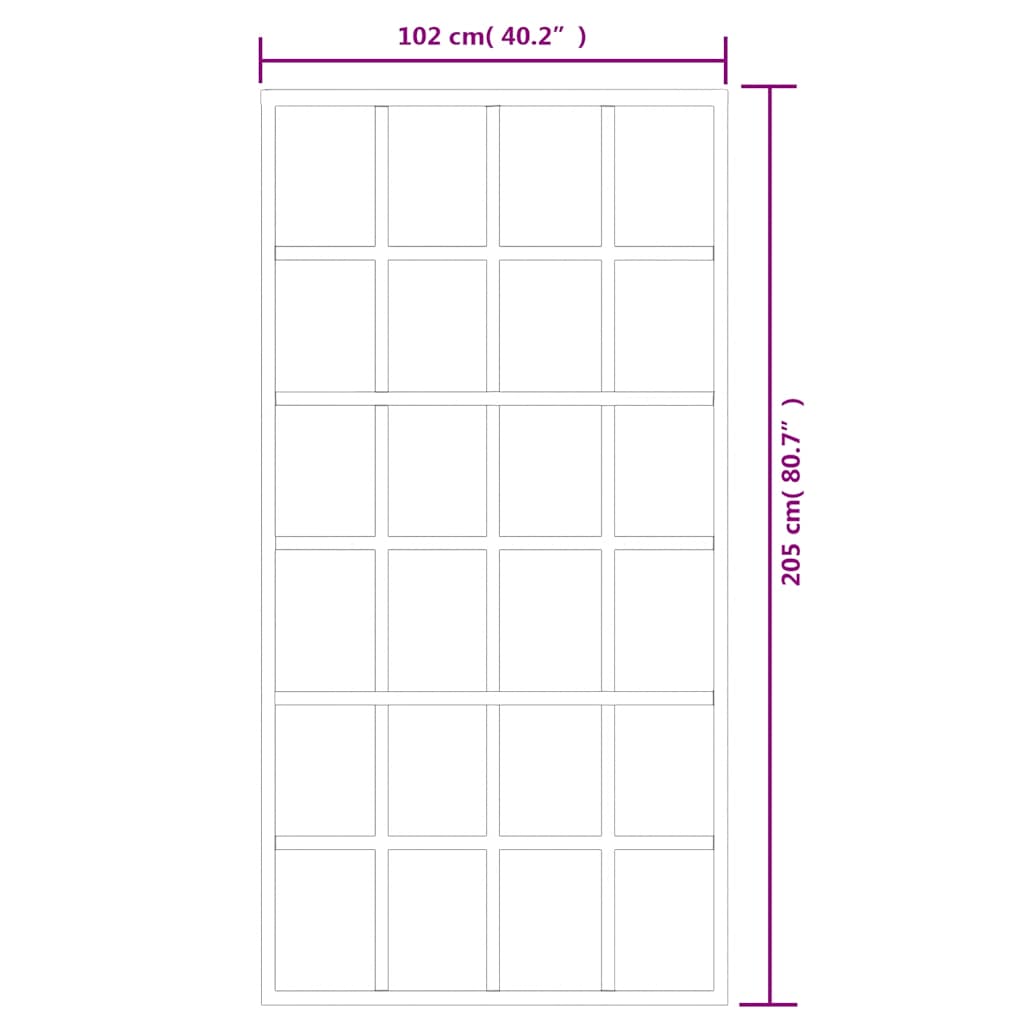 vidaXL Schuifdeur 102x205 cm ESG-glas en aluminium zwart - Afbeelding 7