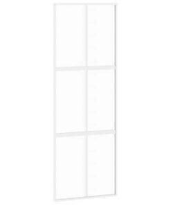 vidaXL Schuifdeur 76x205 cm gehard glas en aluminium wit