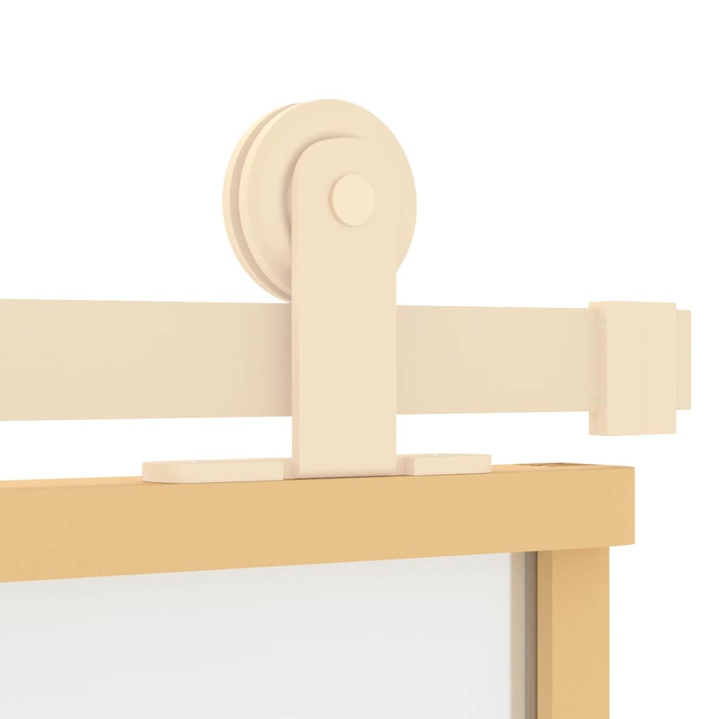 vidaXL Schuifdeur 76x205 cm mat ESG-glas en aluminium goudkleurig - Afbeelding 7