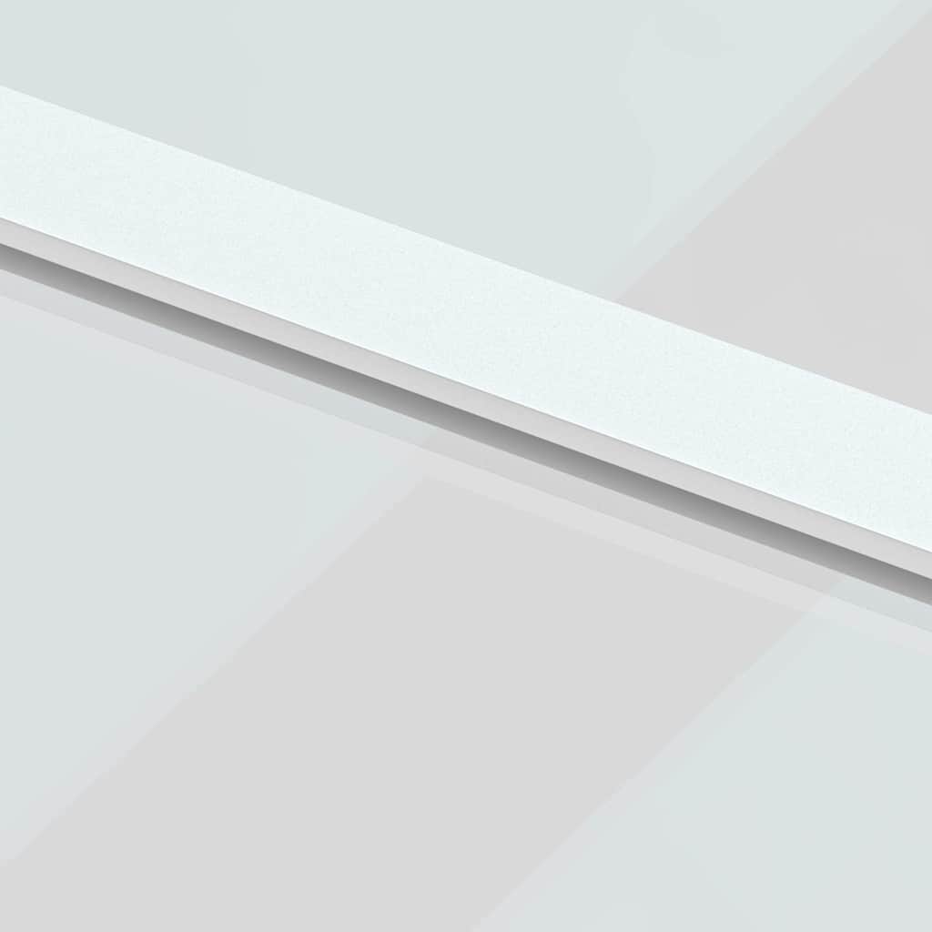 vidaXL Schuifdeur 90x205 cm gehard glas en aluminium wit - Afbeelding 6