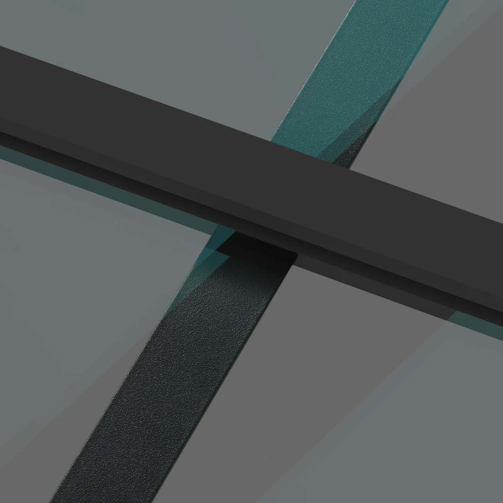 vidaXL Schuifdeur 90x205 cm gehard glas en aluminium zwart - Afbeelding 6