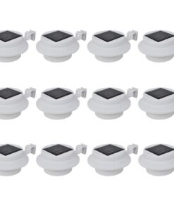 vidaXL Schuttinglampen 12 st solar LED wit