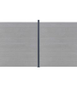 vidaXL Schuttingpalen 3 st 185 cm aluminium donkergrijs