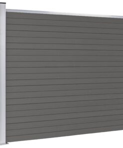 vidaXL Schuttingpaneel 175x146 cm HKC grijs