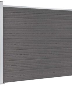 vidaXL Schuttingpaneel 175x146 cm HKC grijs