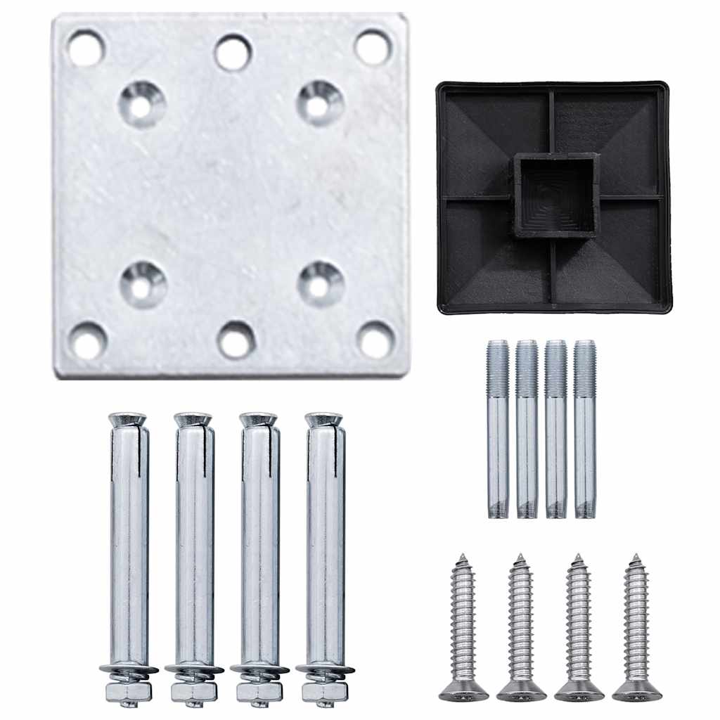 vidaXL Schuttingpaneel 175x186 cm HKC zwart - Afbeelding 7