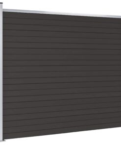 vidaXL Schuttingpaneel 180x146 cm HKC zwart