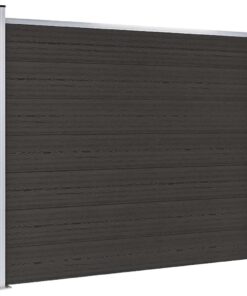 vidaXL Schuttingpaneel 180x146 cm HKC zwart