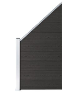 vidaXL Schuttingpaneel 95x(105-180) cm HKC zwart