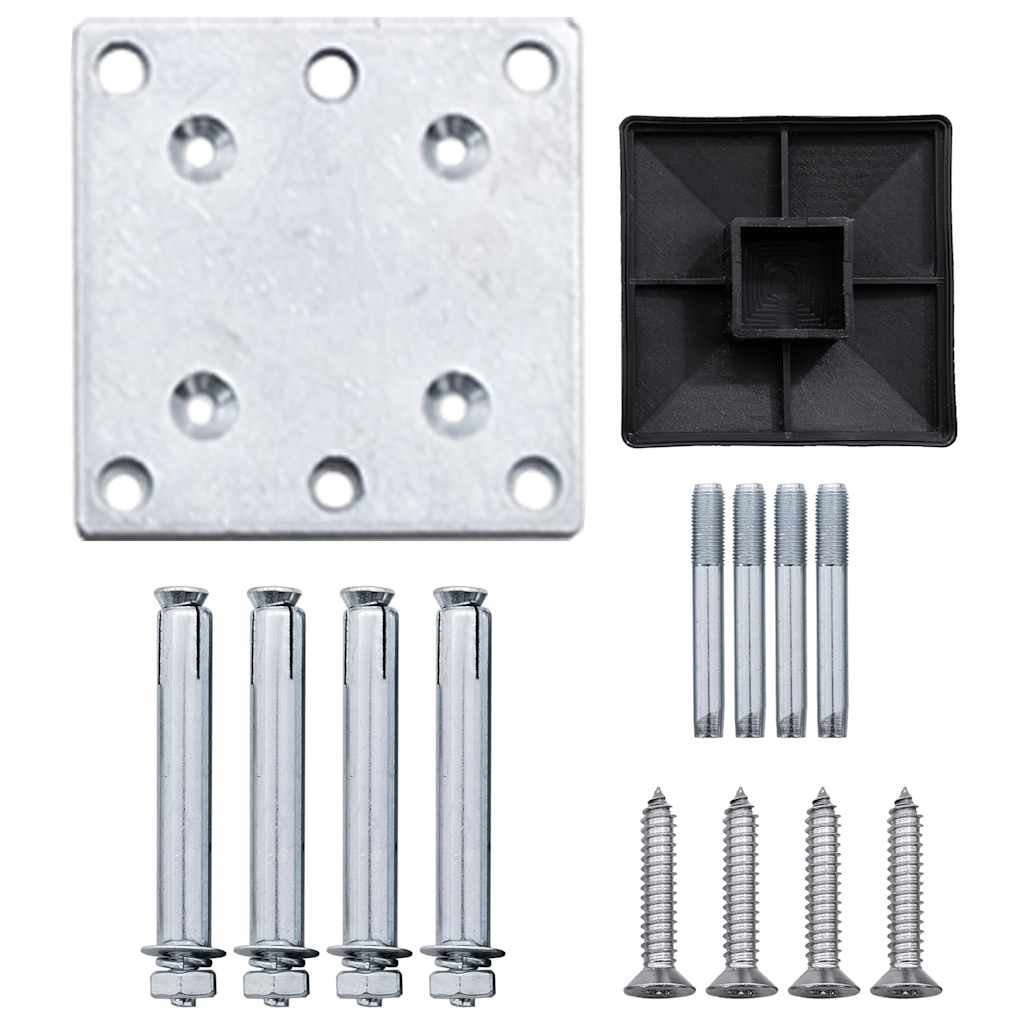 vidaXL Schuttingpaneel 95x186 cm HKC zwart - Image 7