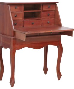 vidaXL Secretaire 78x42x103 cm massief mahoniehout bruin