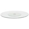 vidaXL Serveerbord draaiend 60 cm gehard glas transparant