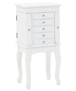 vidaXL Sieradenkastje vrijstaand wit