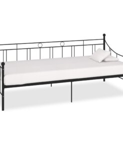 vidaXL Slaapbank metaal zwart 90x200 cm