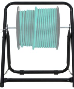 vidaXL Slanghaspelwagen 48 cm 45 kg gepoedercoat staal zwart