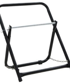 vidaXL Slanghaspelwagen 48 cm 45 kg gepoedercoat staal zwart