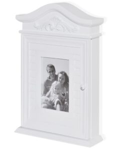 vidaXL Sleutelkastje met fotolijst wit