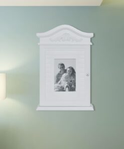 vidaXL Sleutelkastje met fotolijst wit