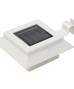 vidaXL Solarlampen 12 st LED vierkant 12 cm wit