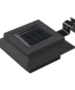 vidaXL Solarlampen 12 st LED vierkant 12 cm zwart